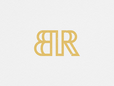 BR monogram brand branding design gold golden logo logotype monogram simple texture type typography