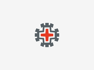 Cross Towers Hospital aid brand branding castle cross design drugs heraldry hospital logo logotype med red tower