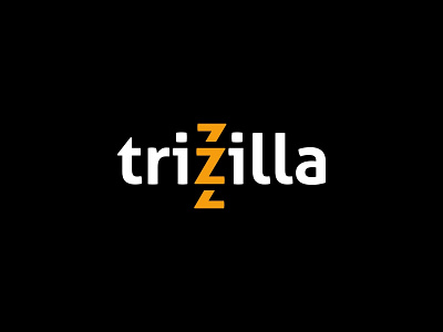 Trizilla brand design graphic letters logo logotype power simple text typography vector yellow