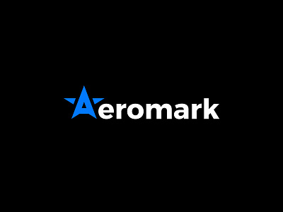 Aeromark logo airlines brand branding design icon logo logotype monogram star typography vector wordmark