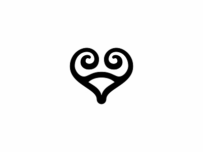 Love Bull brand branding bull creative design goat head heart icon logo logotype vector