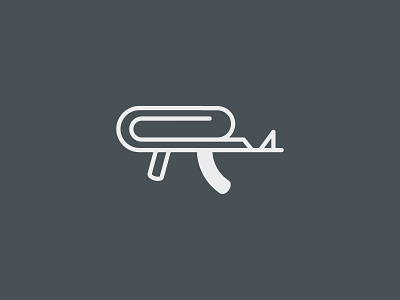 Force Office brand branding clip design gun logo logotype monday paper rifle vector weapon