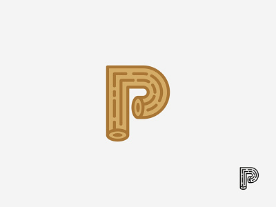 PayForest logo brand branding design letter lettermark logo logotype type typography vector wood wooden