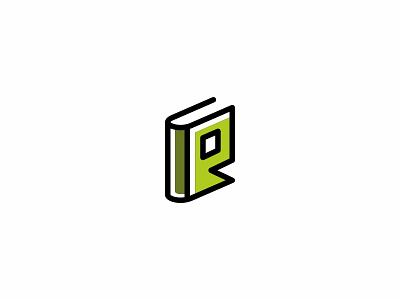 R Book book brand branding design letter lettermark logo logotype mark read typography vector