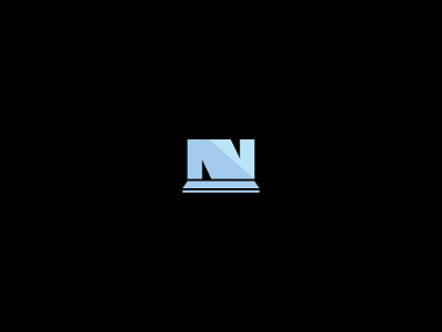 N – Notebook (Laptop) brand branding design display letter lettermark logo logotype monogram simple type typography