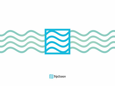 Trip Ocean brand branding design lines logo logotype minimal ocean sea vector water wave