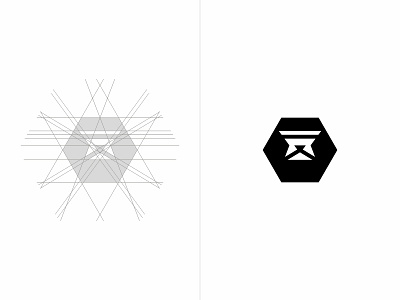 Tech Lion animal brand branding geek grid head hexagon leo lion logo logotype minimal
