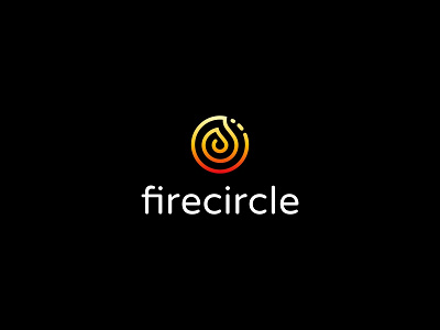 Fire Circle abstract brand branding burning design fire line logo logotype modern simple spiral