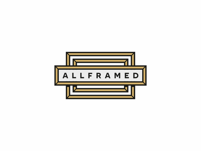 All Framed picture painting minimal logotype logo image gallery frame design branding brand art