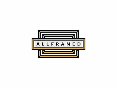 All Framed art brand branding design frame gallery image logo logotype minimal painting picture