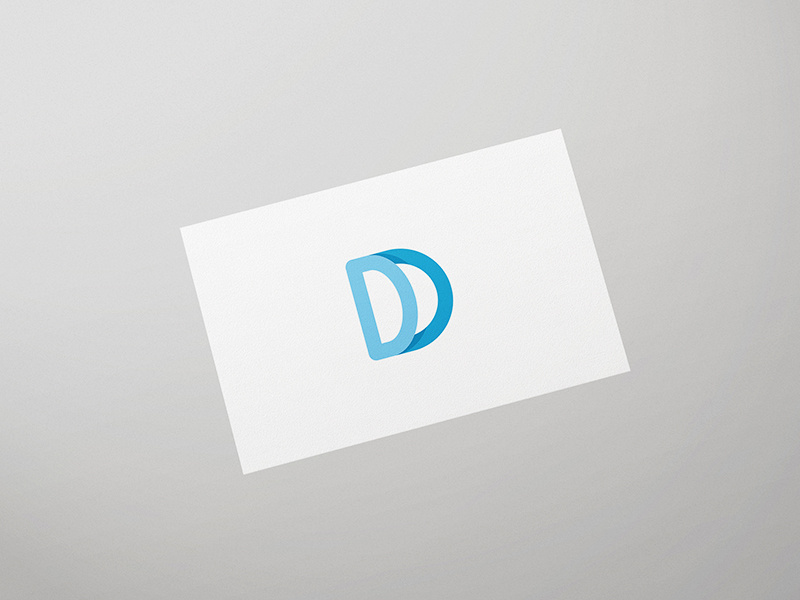 Double D lettermark simple monogram modern mark logo letter initial graphic design clean card business brand