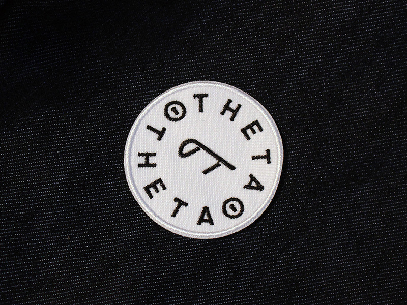 Theta Pi Theta simplistic patch simple patch logotype logo golden identity embroidery circle branding brand badge apparel