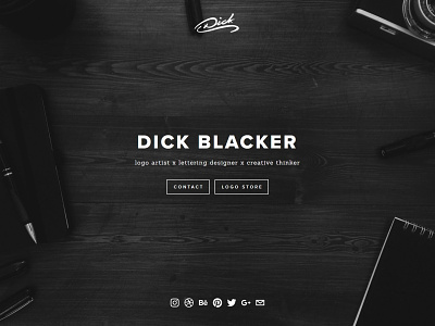Personal cover page black cover dark designer graphic designer identity logo logofolio portfolio responsive simple website