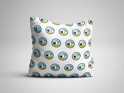 Happy Seagull pillow animal bird branding colorful design fun identity logo mark mascot modern vector