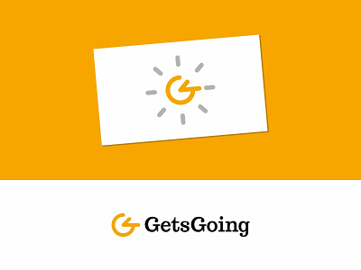 GetsGoing branding busines card clock design identity letter lettermark logo mark minimal monogram time
