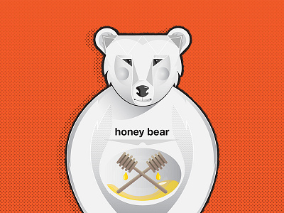 honey bear design illustration