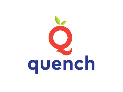 Quench WIP 2 color identity logo type