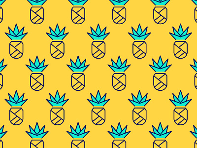 Pineapple Pattern color iconography illustration logo pattern