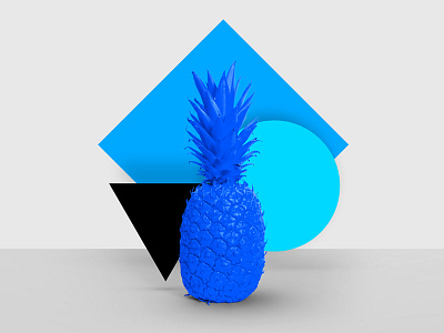 The Blue Pineapple color design illustration photography