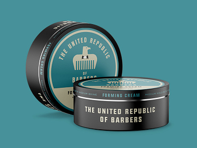The United Republic of Barbers color design identity logo packagingdesign vector