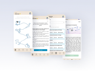 Learning UI/UX app app design figma learningapp learningonthego learnuiux ui user experience user interface ux uxui