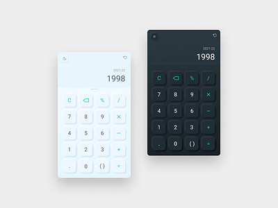 03 Calculators neumorphism calculator calculator ui dailyui dailyui 003 dailyuichallenge dark dark mode light light mode mode neumorphism