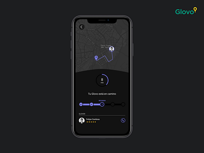 20 Location tracker - Glovo daily ui dailyui dailyuichallenge