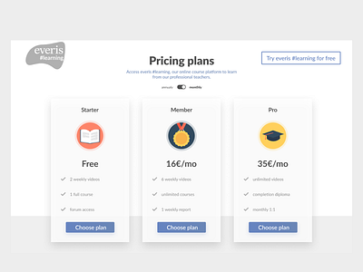 29 Pricing - Everis daily ui dailyui dailyuichallenge everis everis experience design pricing pricing page pricing plan pricing plans pricing table ui