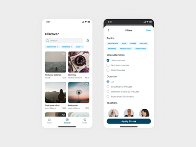 Discover & Filters - Unplug Redesign