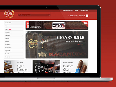 Mikes Cigars eCommerce Re-Redesign