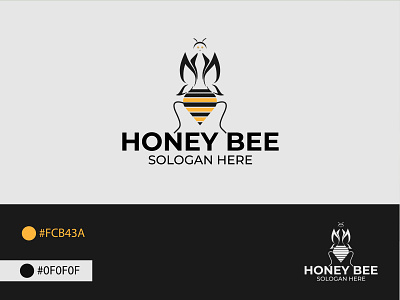 Honey Bee Brand Logo Design bee brand brand design branding graphic design honey bee logo logo logo design logodesign minimal modern unique