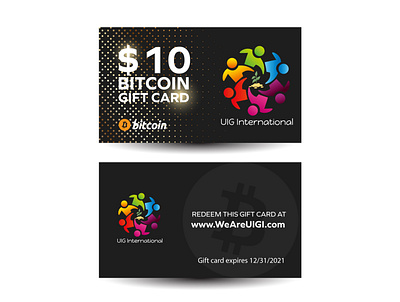 Bitcoin gift card branding business card design design graphic design logo typography vector