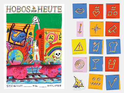 Hobos Today communication cover art design hobo code illustration orientation sign sticker symbol
