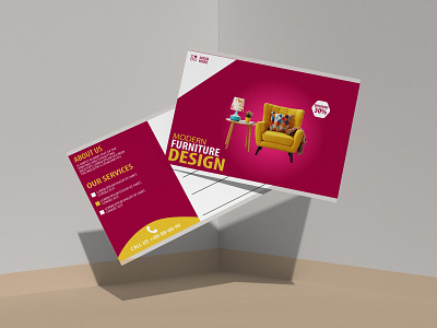 furniture post card mockup