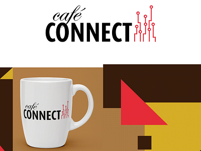 Café Connect Meeting brand graphic design logo