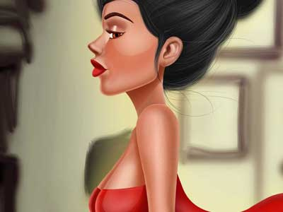 Sexi Red Red Fashion Painting Draw Fashion Illustration Cover Sexi Red Red Fashion Painting Draw Fashion Illustration Cover