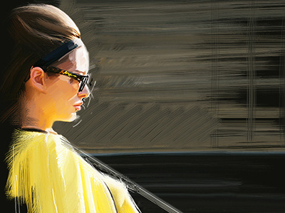 Sun-light fashion illustration paint