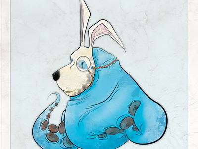 Liesy blue bunny design illustration illustrator mask monster photoshop