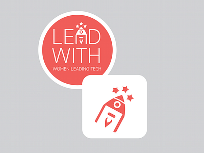 Lead With Logo Stickers logo tech women