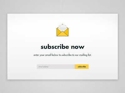 Subscribe // 026 daily ui dailyui icon mail subscribe subscription ui ux