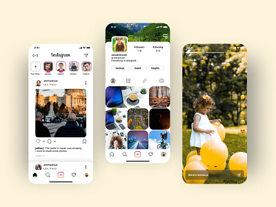Instagram Redesign Concept aplication app design instagram redesign redesign app ui userinterface