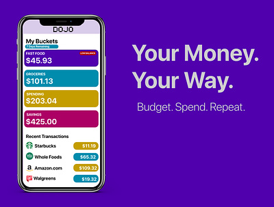 Dojo App adobe xd app budget money ui design user interface ux