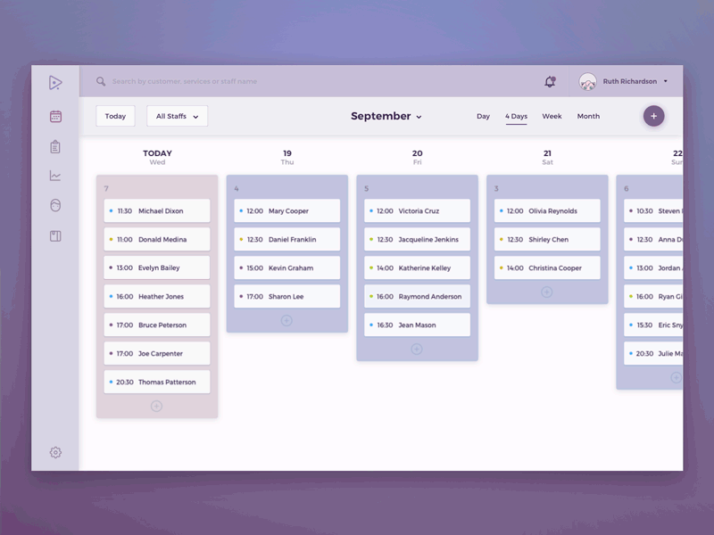 Appointment Schedule Board animation appointment board gif purple reservation schedule