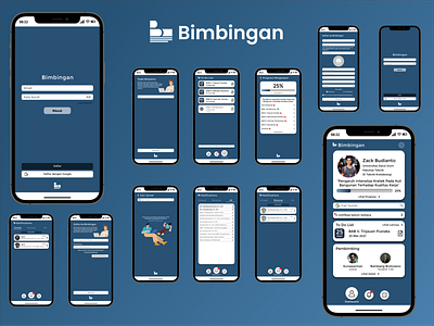 Bimbingan: Thesis/Final Project Progress Tracker Mobile App branding design graphic design illustration illustrator logo typography ui ux vector