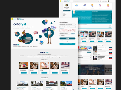 CATALYST - PLN Learning Platform branding indonesia landing page pln typography ui ui design ux design web design