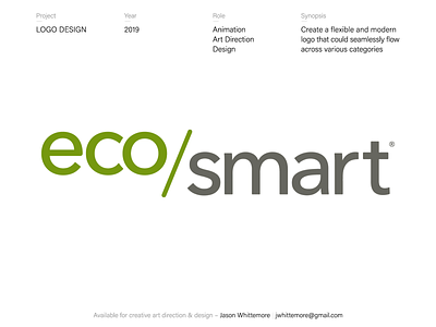 EcoSmart Logo Design animation brand branding corporate design graphic design logo typography