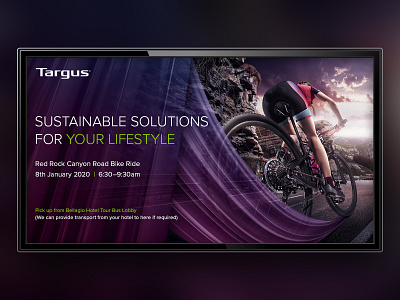 Targus – CES 2020 Cycling Event art direction corporate corporate branding corporate design corporate identity creative creative design creative direction design event event branding event design graphic graphicdesign layout photoshop tradeshow