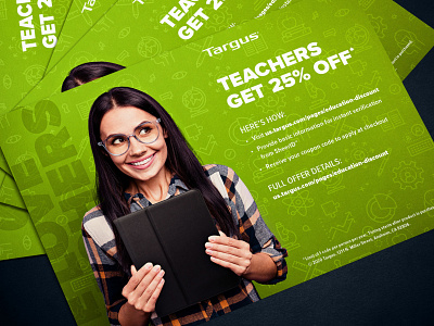 Targus – Education Solutions Discount Postcard art direction brand branding branding design corporate corporate branding corporate design creative design creative direction creative director design education graphic design graphics illustrator indesign layout photoshop postcard postcard design