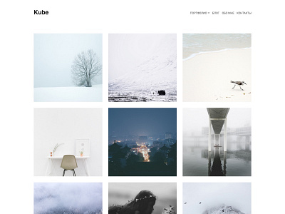 Kube clean minimal phototheme portfolio theme web website wordpress