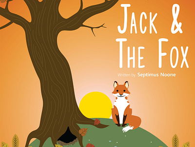 Jack & The Fox autumn book cover bright children book illustration childrens illustration colourful design illustration leaves season story vector warm